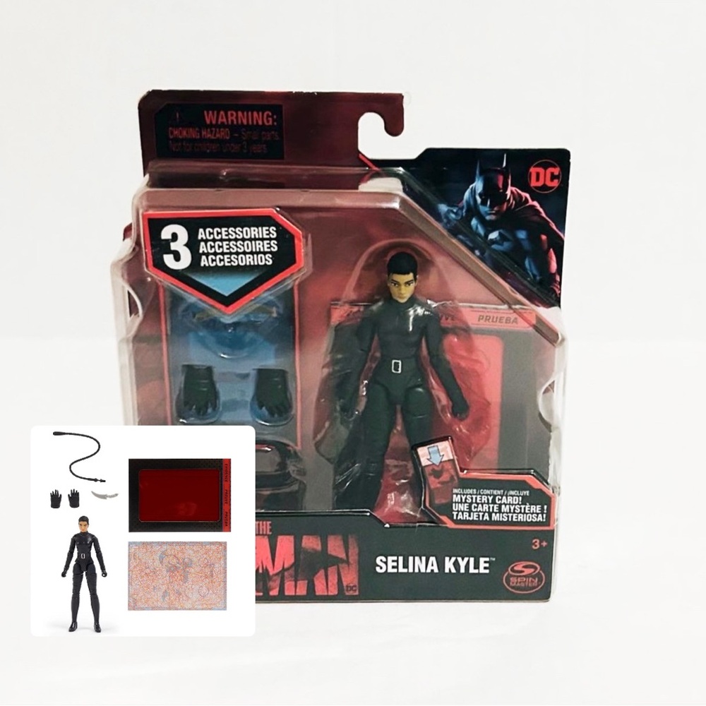 Selina Kyle 4” Action Figure with 3 Accessories and Mystery Card